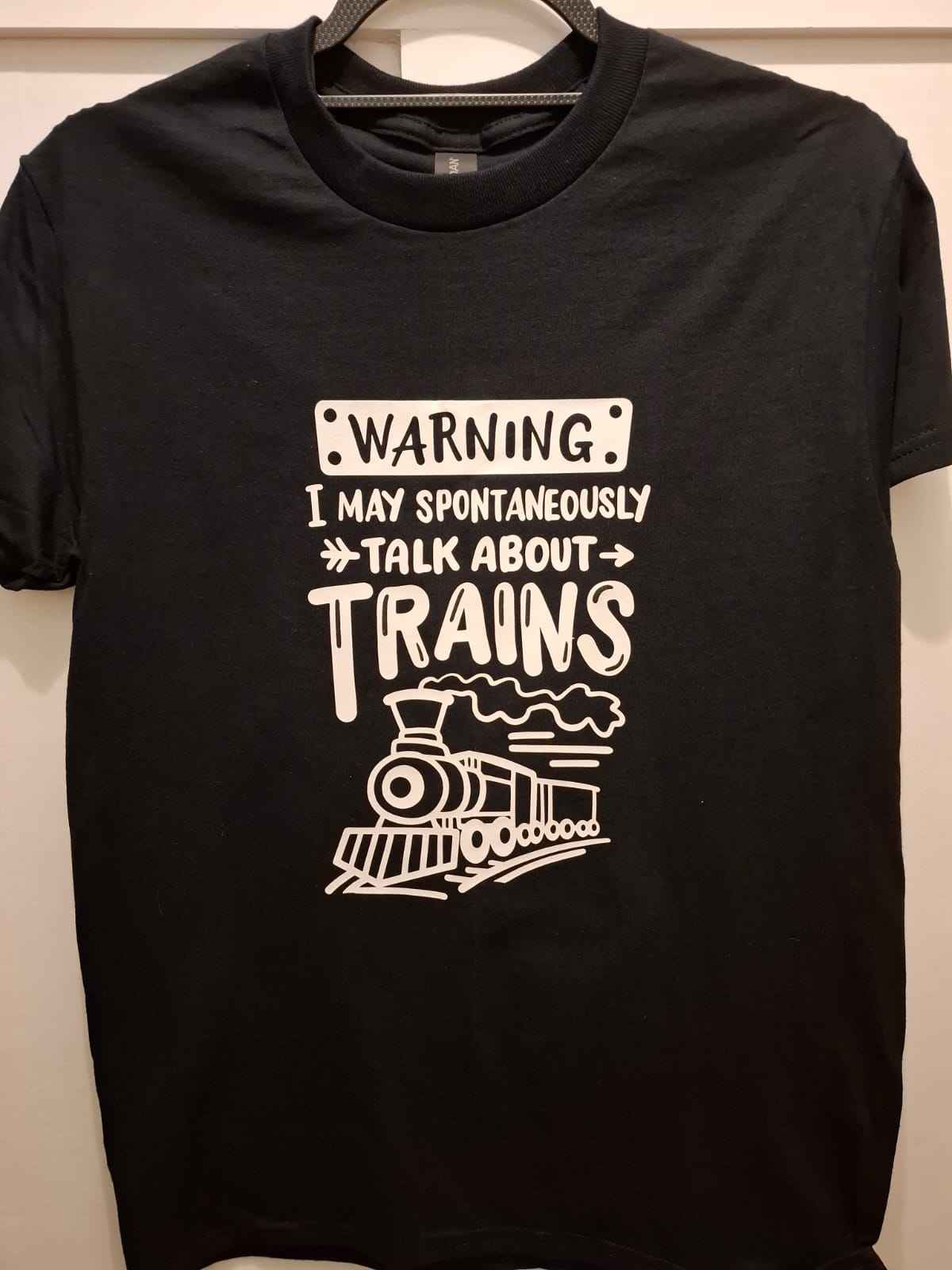 Warning I May Spontaneously Talk About Trains - T-Shirt