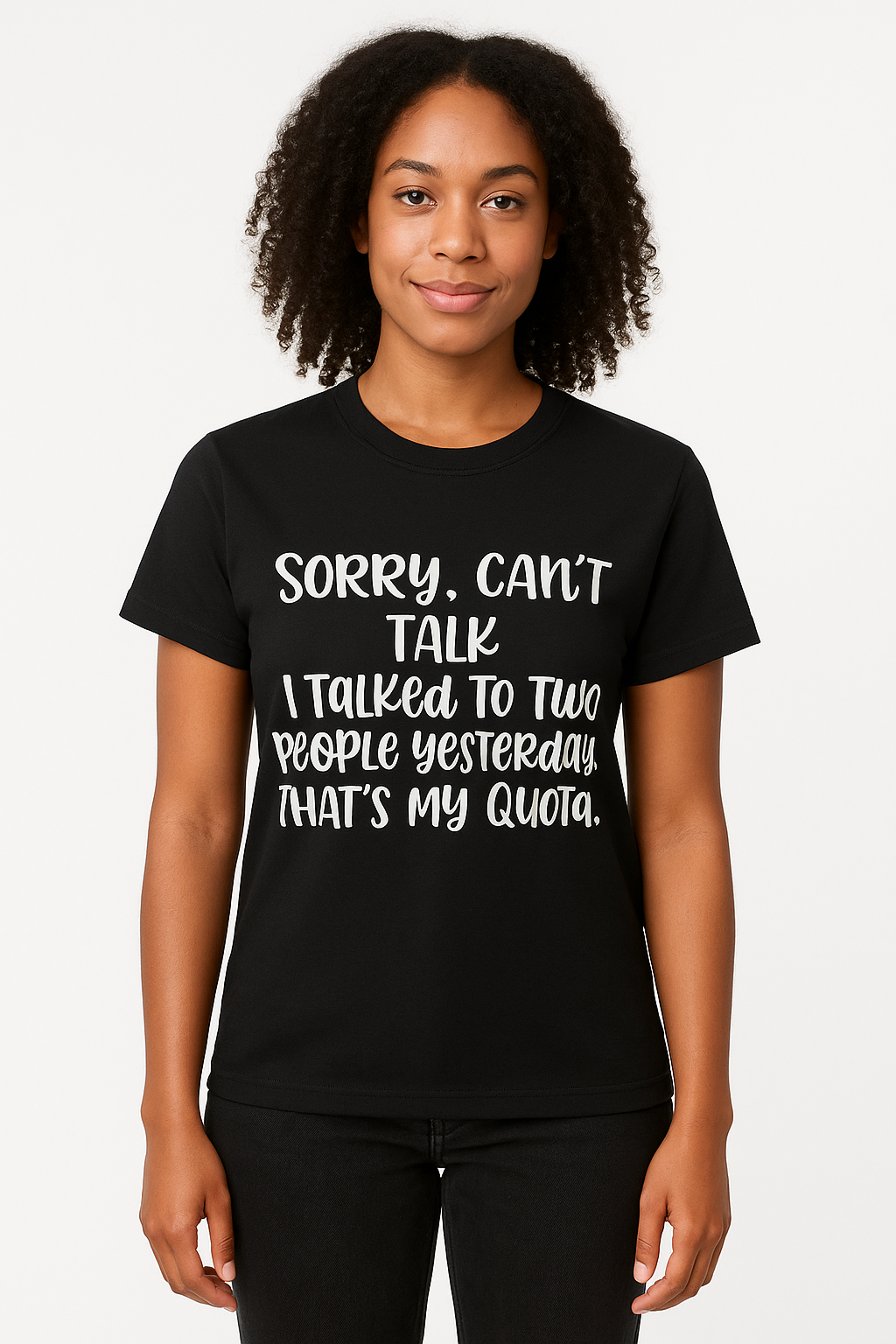 Sorry, Can't Talk T-Shirt - Differences Not Disabilities