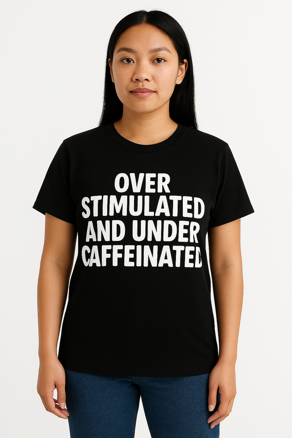 Overstimulated And Undercaffeinated T-shirt - Differences Not Disabilities