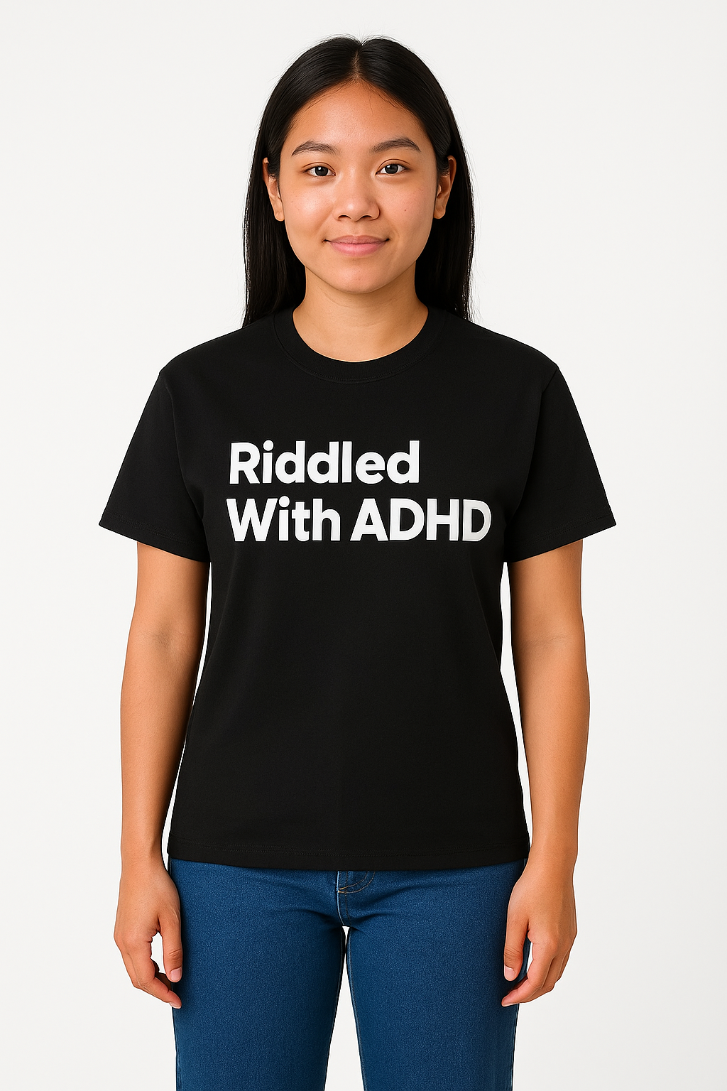 Riddled With ADHD - T-Shirt - Differences Not Disabilities