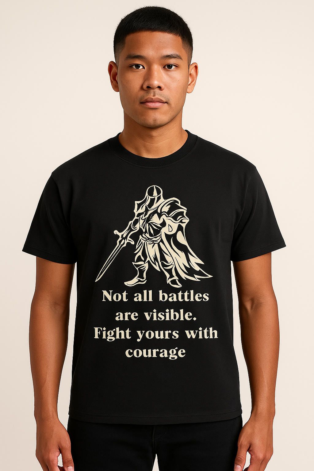 Not All Battles Are Visible Knight T-Shirt - Differences Not Disabilities