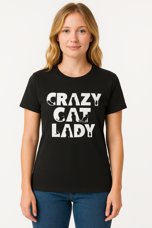 Crazy Cat Lady T-Shirt - Differences Not Disabilities