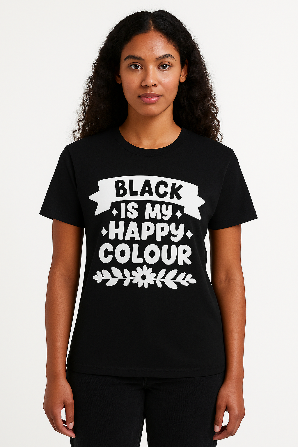 Black Is My Happy Colour T-Shirt - Differences Not Disabilities