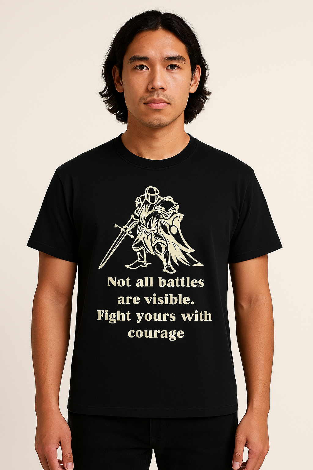 Not All Battles Are Visible Knight T-Shirt - Differences Not Disabilities