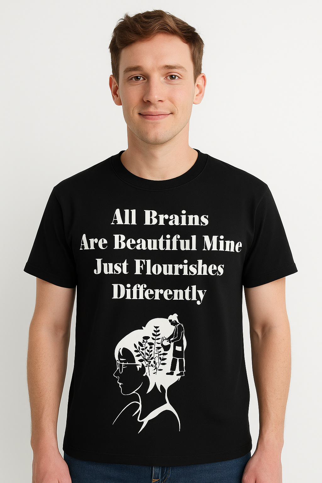 All Brains Are Beautiful T-Shirt - Differences Not Disabilities