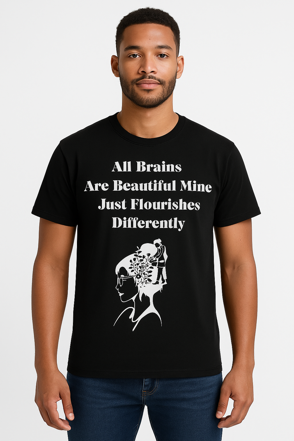 All Brains Are Beautiful T-Shirt - Differences Not Disabilities