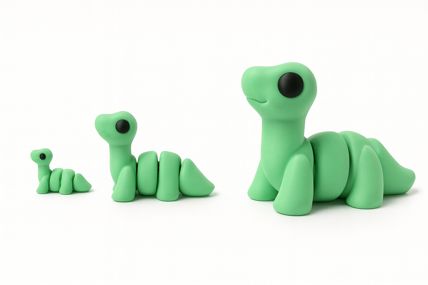 Green Dinosaur 3D Printed - Differences Not Disabilities