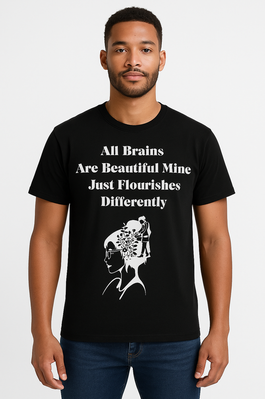 All Brains Are Beautiful T-Shirt - Differences Not Disabilities