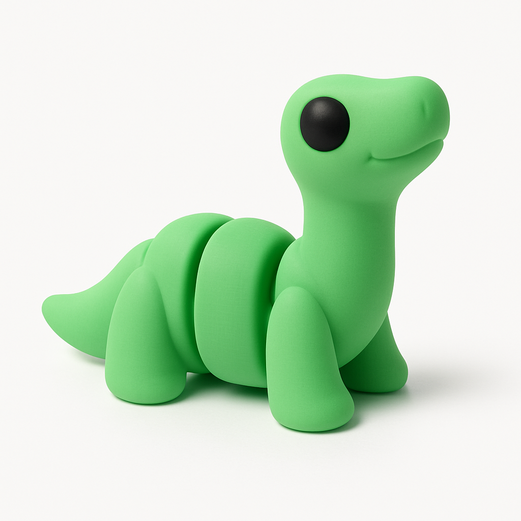 Green Dinosaur 3D Printed - Differences Not Disabilities