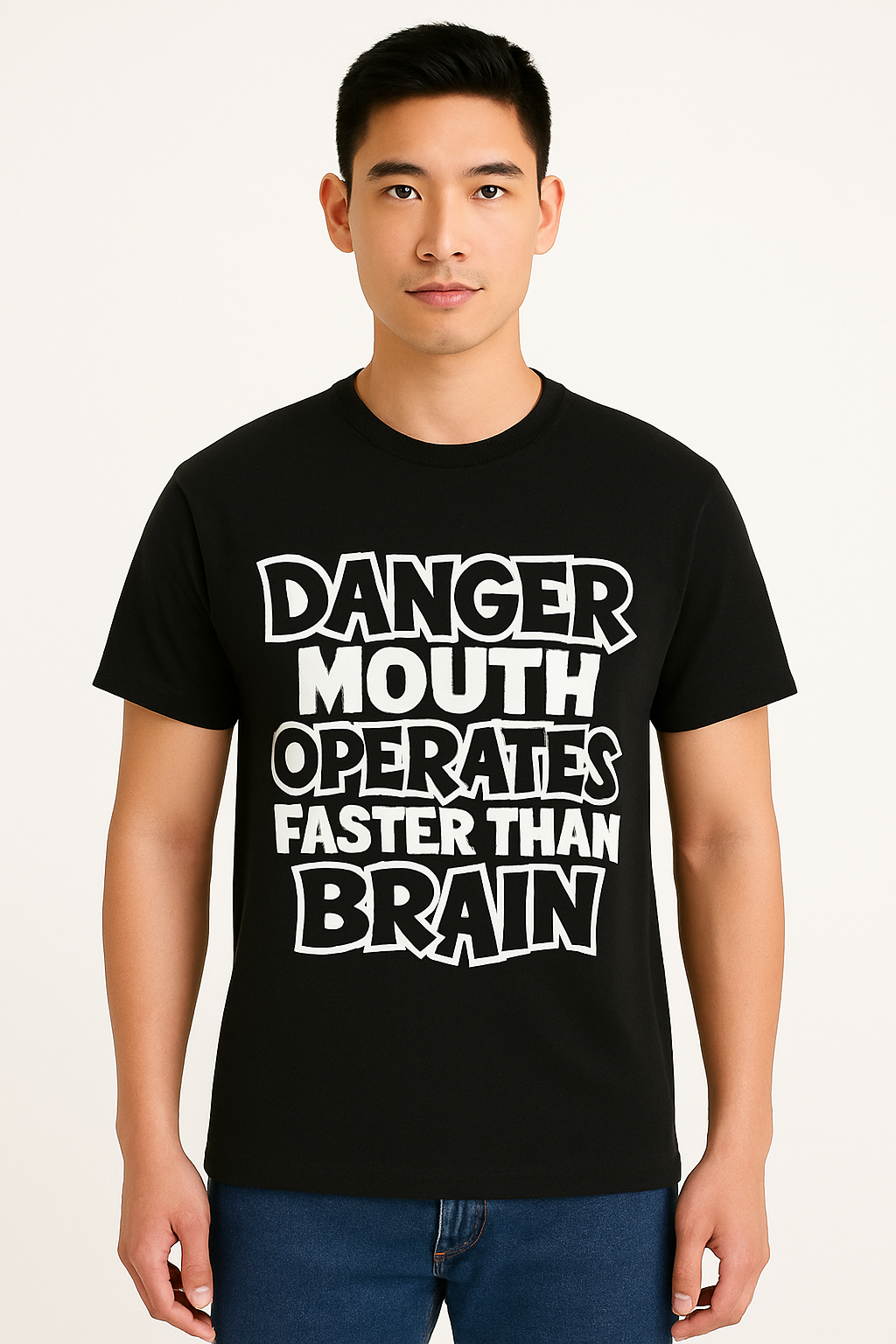 Danger Mouth Operates Faster Than Brain T-Shirt - Differences Not Disabilities
