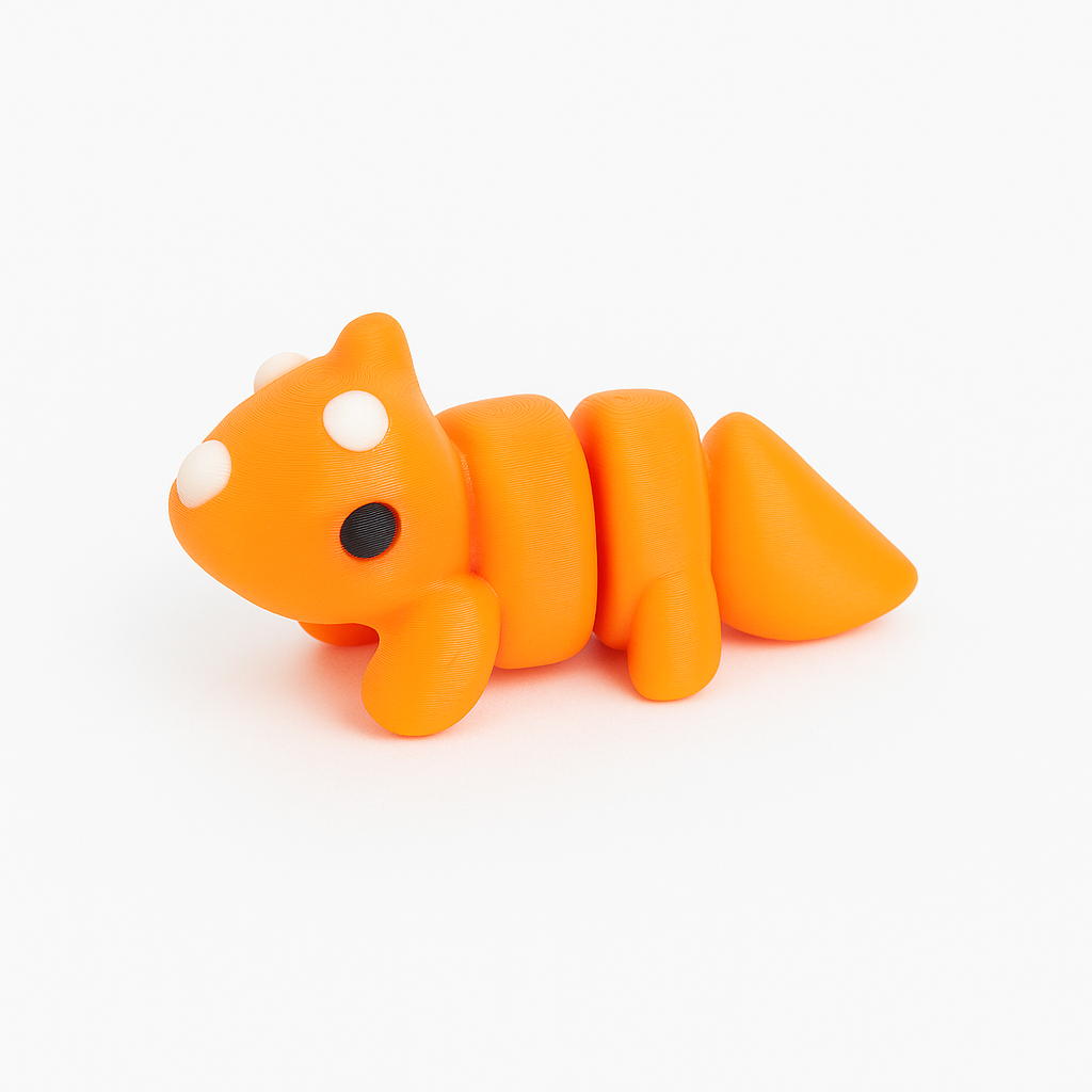 Orange Triceratops 3D Printed - Differences Not Disabilities