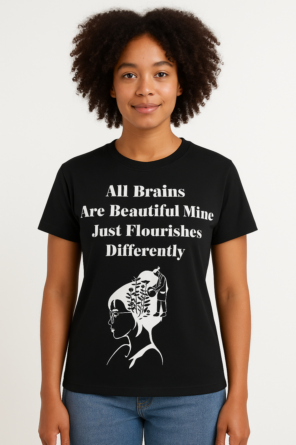All Brains Are Beautiful T-Shirt - Differences Not Disabilities