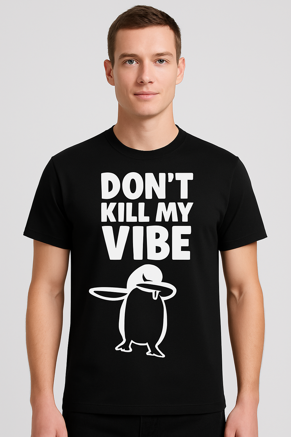 Don't Kill My Vibe Penguin T-Shirt - Differences Not Disabilities