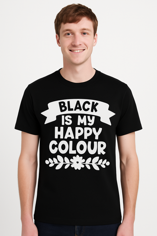 Black Is My Happy Colour T-Shirt - Differences Not Disabilities