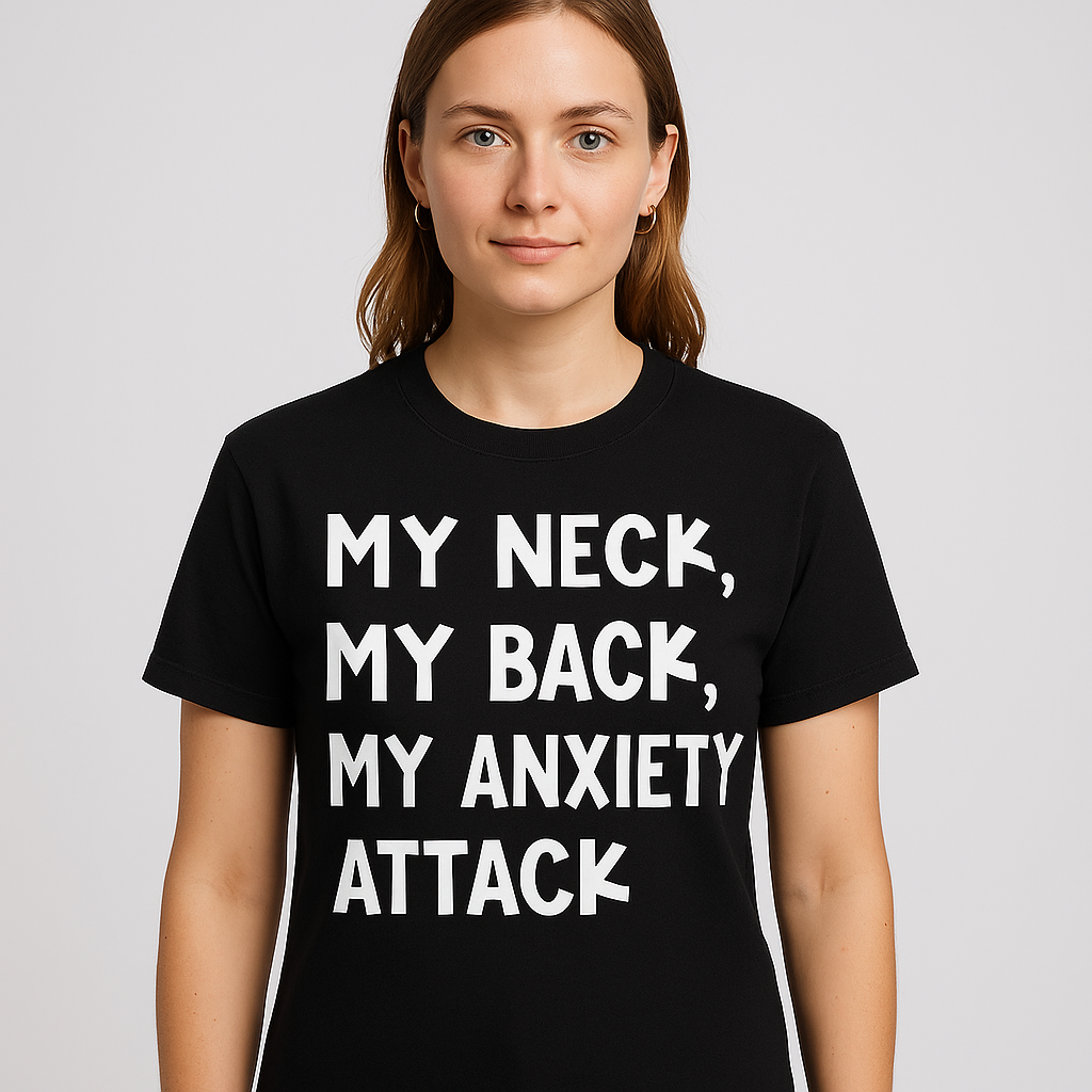 My Neck My Back My Anxiety Attack T-shirt - Differences Not Disabilities