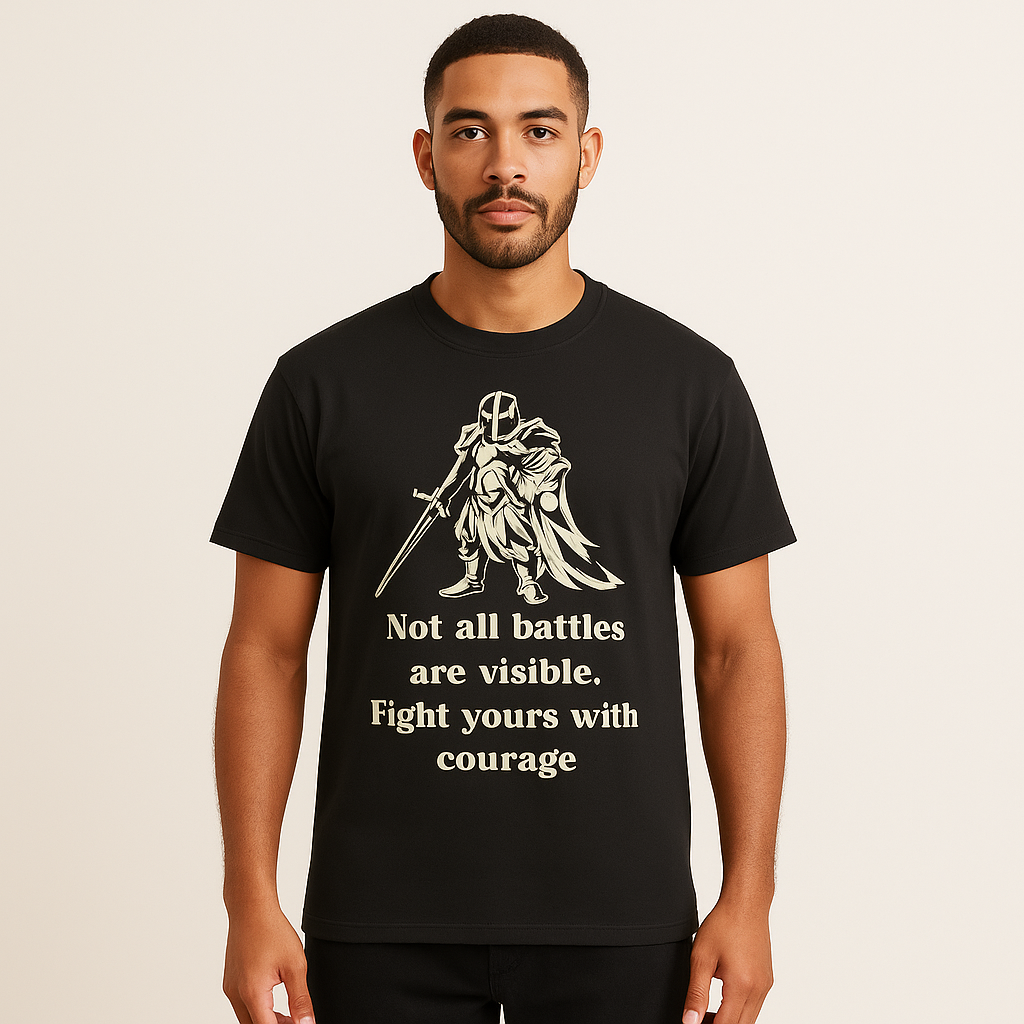 Not All Battles Are Visible Knight T-Shirt - Differences Not Disabilities