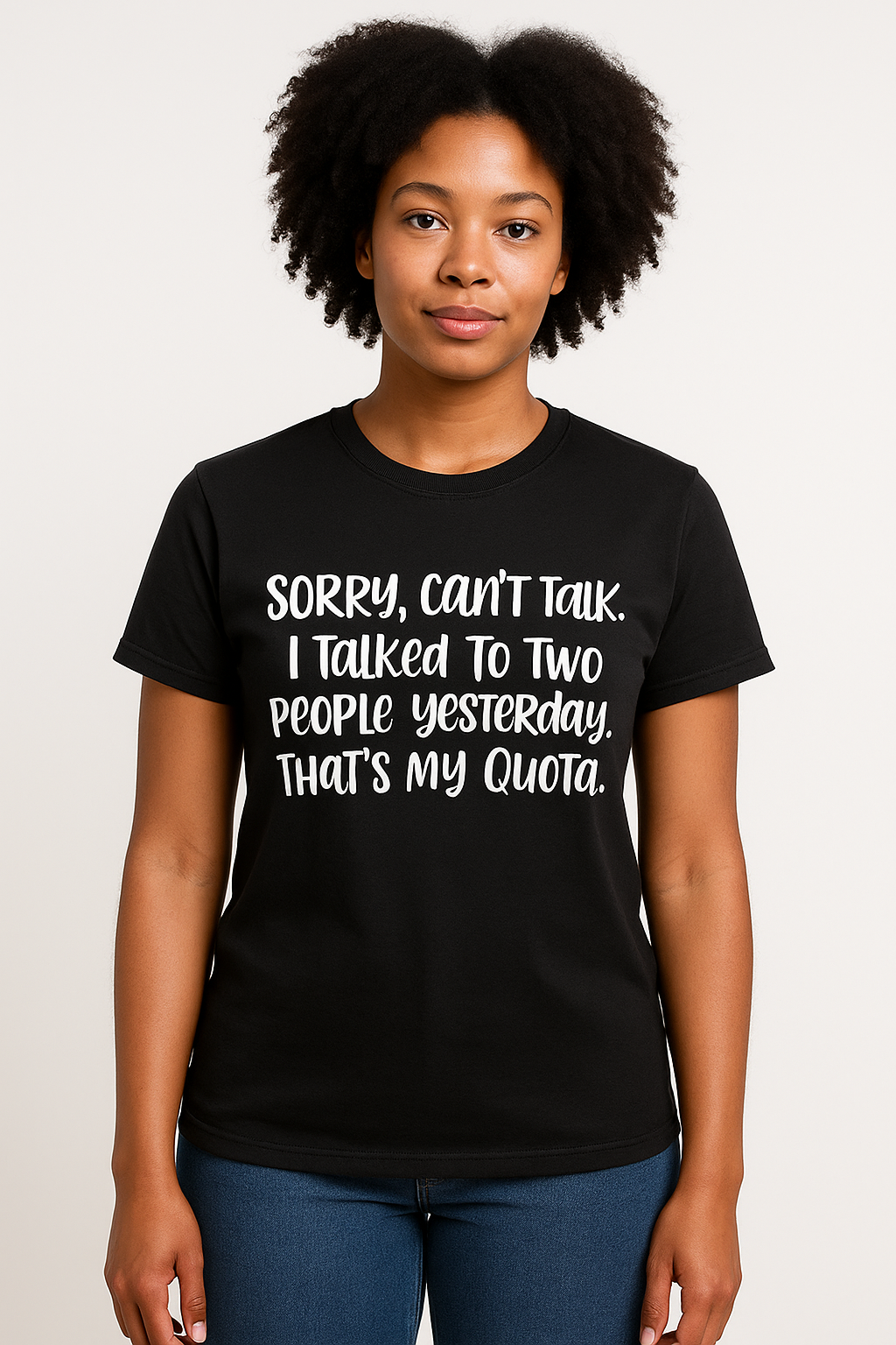 Sorry, Can't Talk T-Shirt - Differences Not Disabilities