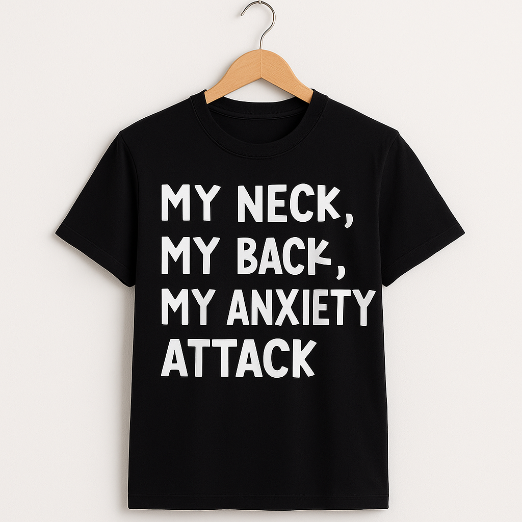 My Neck My Back My Anxiety Attack T-shirt - Differences Not Disabilities