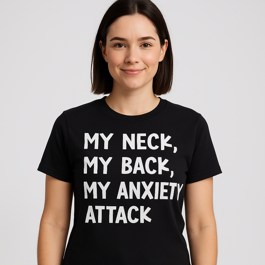 My Neck My Back My Anxiety Attack T-shirt - Differences Not Disabilities