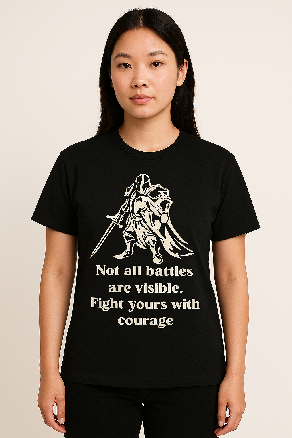 Not All Battles Are Visible Knight T-Shirt - Differences Not Disabilities