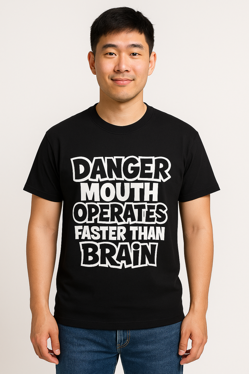 Danger Mouth Operates Faster Than Brain T-Shirt - Differences Not Disabilities