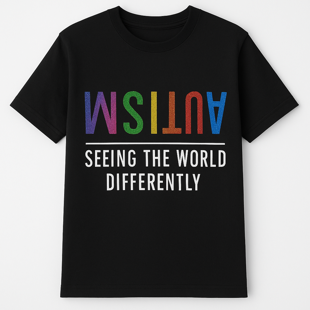 Autism - Seeing The World Differently T-Shirt - Differences Not Disabilities