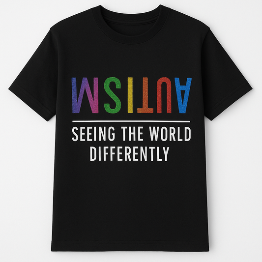 Autism - Seeing The World Differently T-Shirt - Differences Not Disabilities