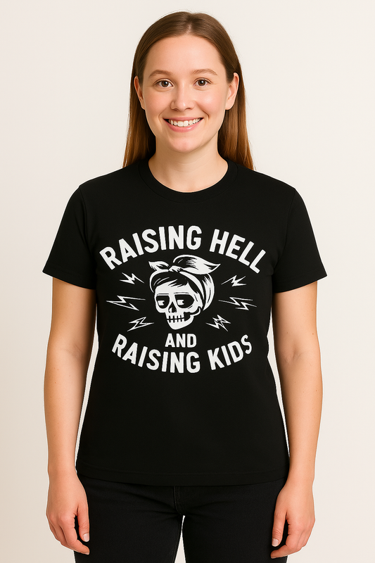 Raising Hell And Raising Kids T-Shirt - Differences Not Disabilities