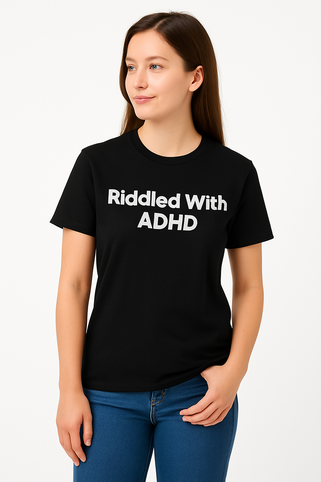 Riddled With ADHD - T-Shirt - Differences Not Disabilities