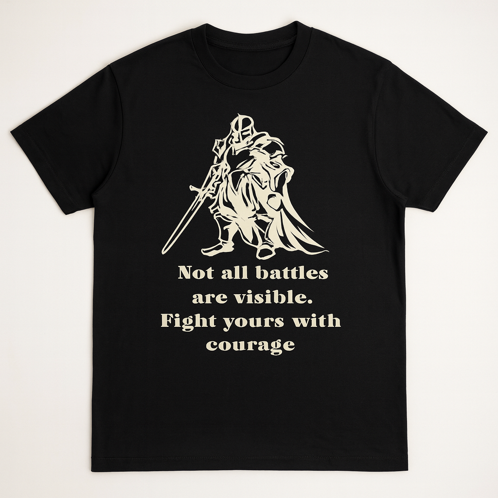 Not All Battles Are Visible Knight T-Shirt - Differences Not Disabilities