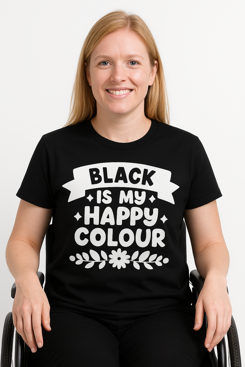 Black Is My Happy Colour T-Shirt - Differences Not Disabilities