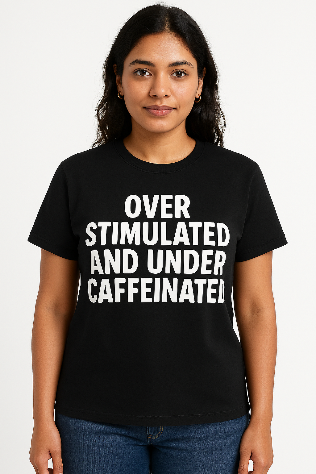 Overstimulated And Undercaffeinated T-shirt - Differences Not Disabilities