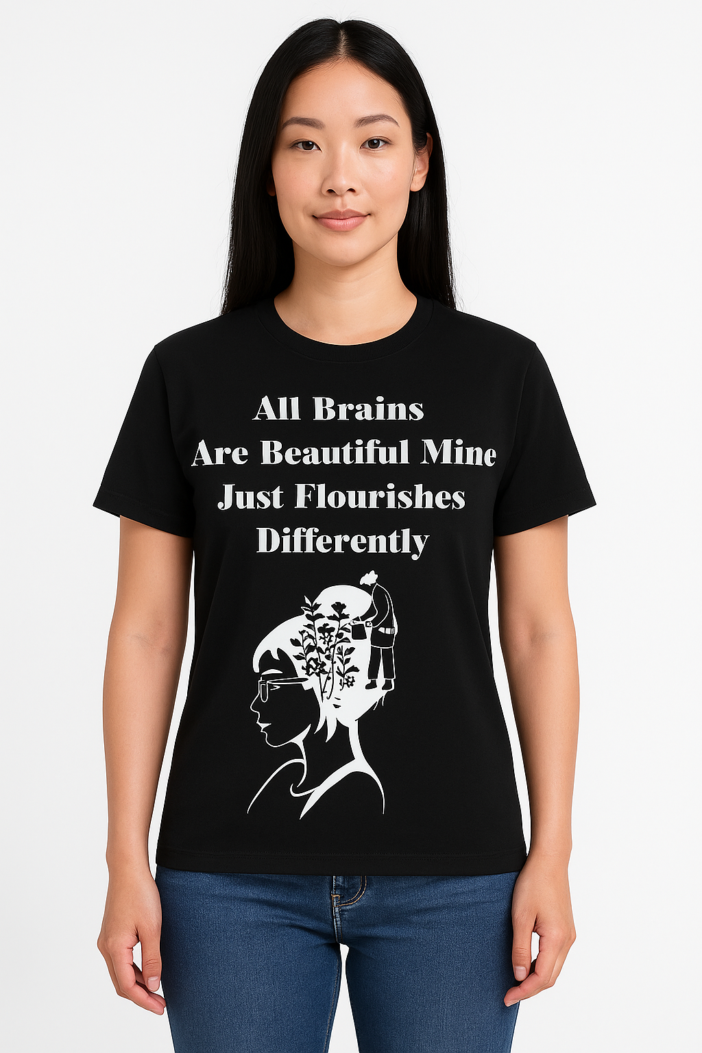 All Brains Are Beautiful T-Shirt - Differences Not Disabilities