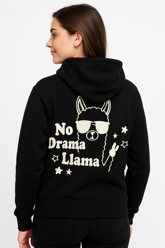 No Drama Llama Hoodie - Differences Not Disabilities