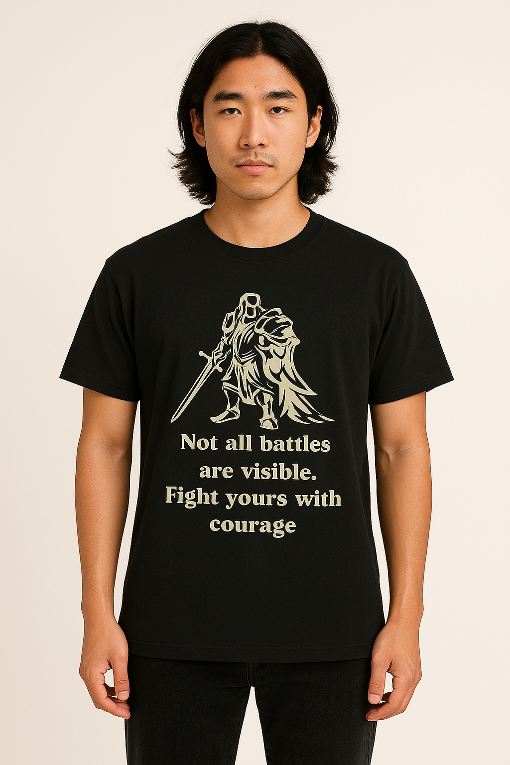 Not All Battles Are Visible Knight T-Shirt - Differences Not Disabilities
