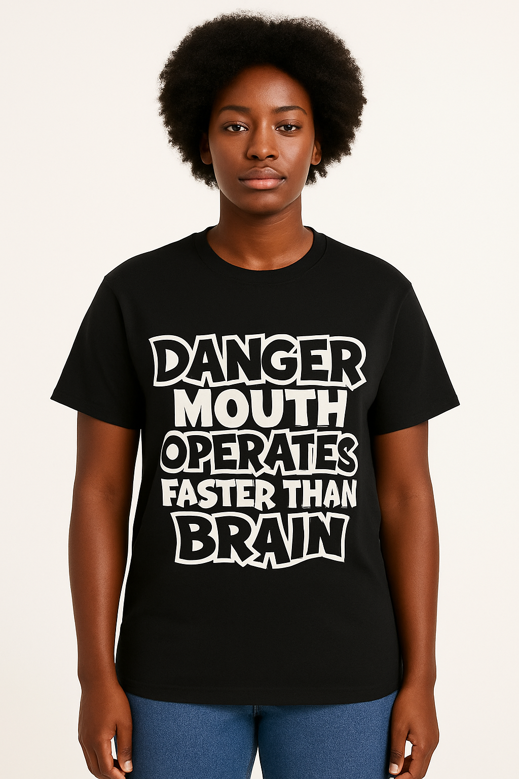 Danger Mouth Operates Faster Than Brain T-Shirt - Differences Not Disabilities