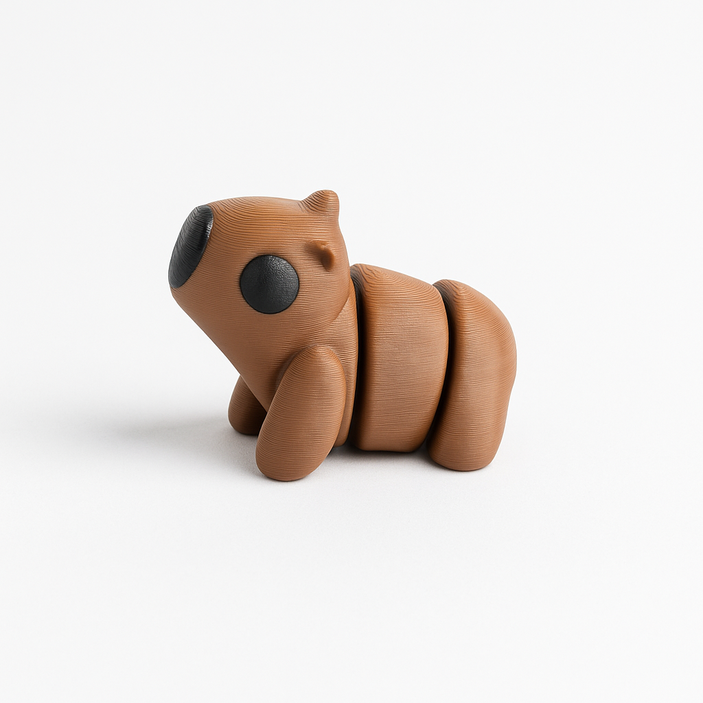 3D Printed Capybara Small - Differences Not Disabilities