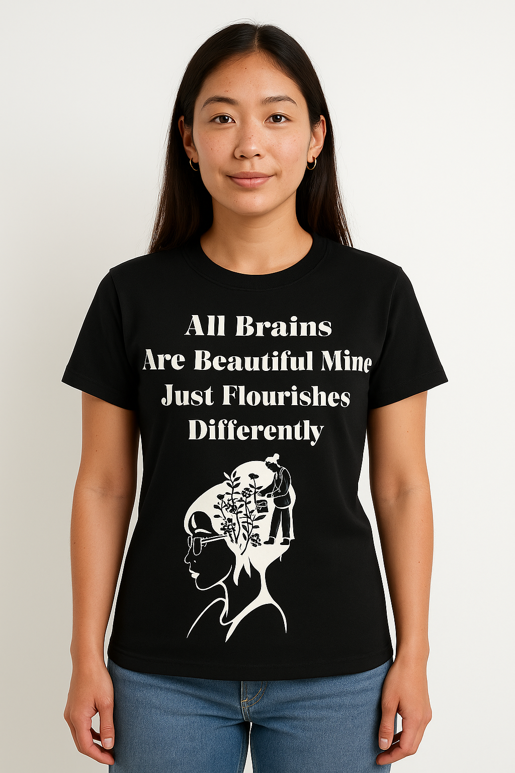 All Brains Are Beautiful T-Shirt - Differences Not Disabilities