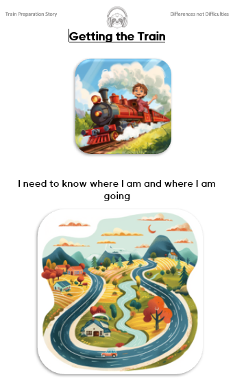 Getting a train Preparation Story (Social Story) (Digital) - Differences Not Disabilities