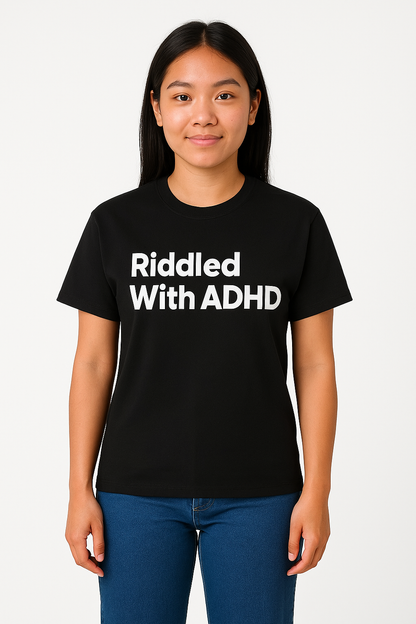 Riddled With ADHD - T-Shirt - Differences Not Disabilities