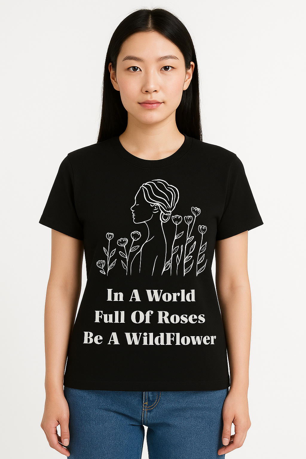 In A World Full Of Roses Be A Wildflower T-Shirt - Differences Not Disabilities
