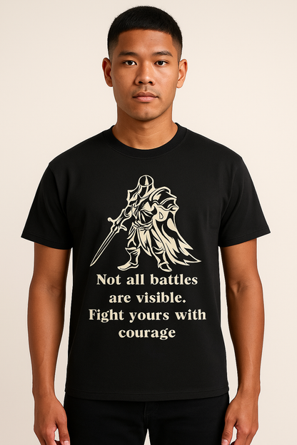 Not All Battles Are Visible Knight T-Shirt - Differences Not Disabilities