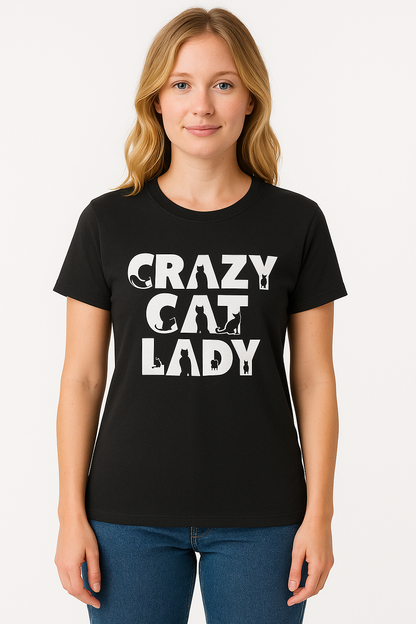 Crazy Cat Lady T-Shirt - Differences Not Disabilities