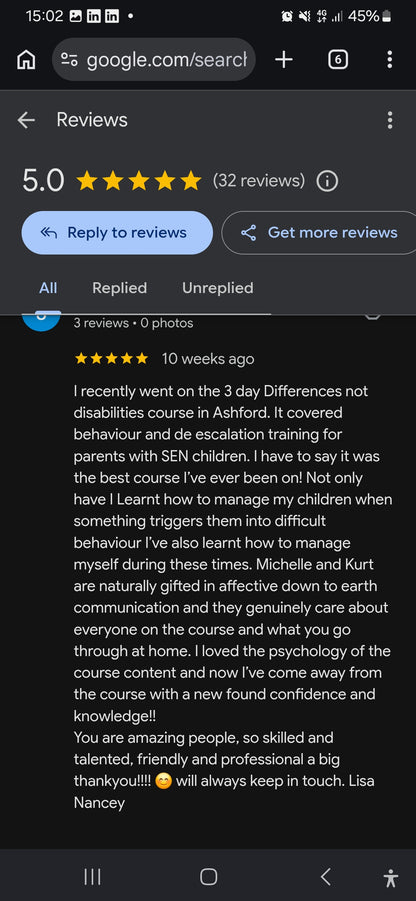 Ramsgate Parent SEND Challenging Behaviour Course