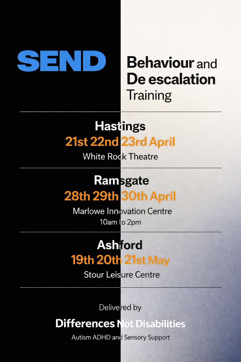 Ashford SEND Support Course - 19th, 20th, 21st May