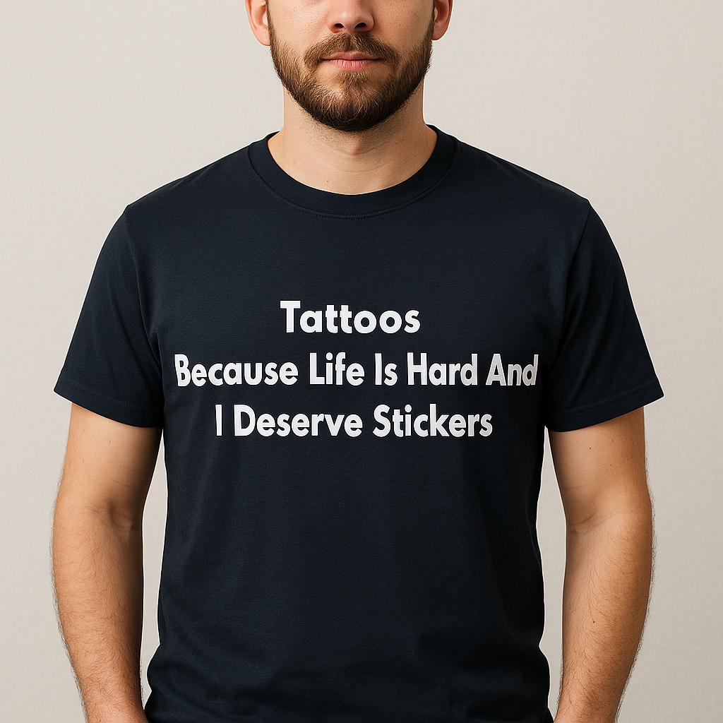 Tattoos Because Life Is Hard And I Deserve Stickers Tshirt