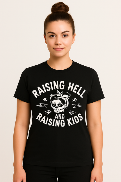 Raising Hell And Raising Kids T-Shirt - Differences Not Disabilities