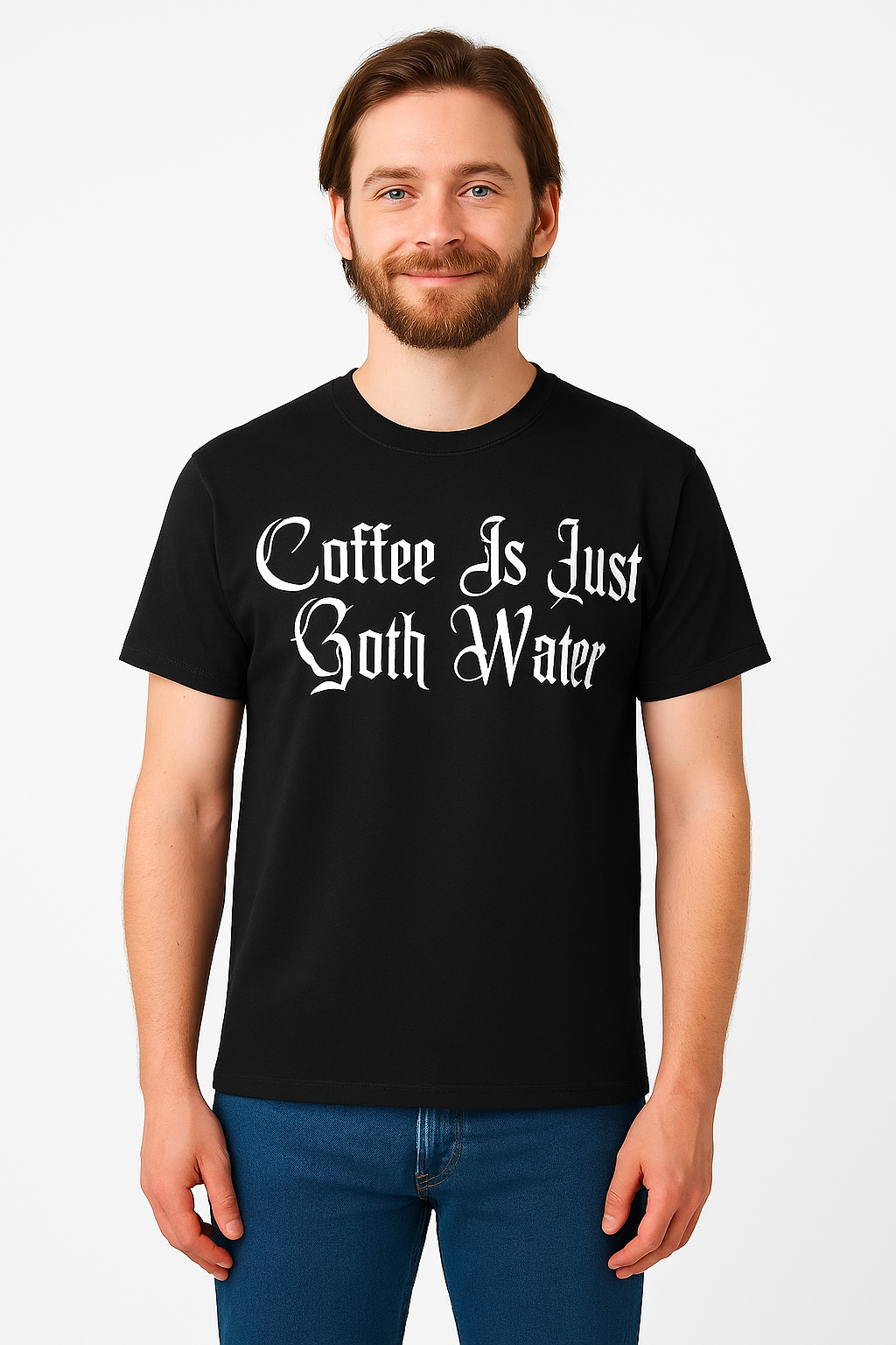 Coffee is Just Goth Water T-Shirt - Differences Not Disabilities