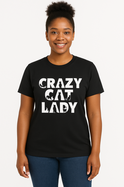 Crazy Cat Lady T-Shirt - Differences Not Disabilities