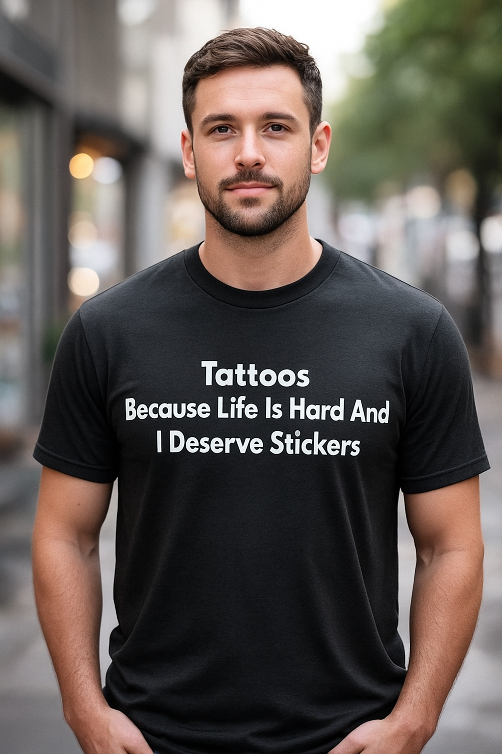 Tattoos Because Life Is Hard And I Deserve Stickers Tshirt
